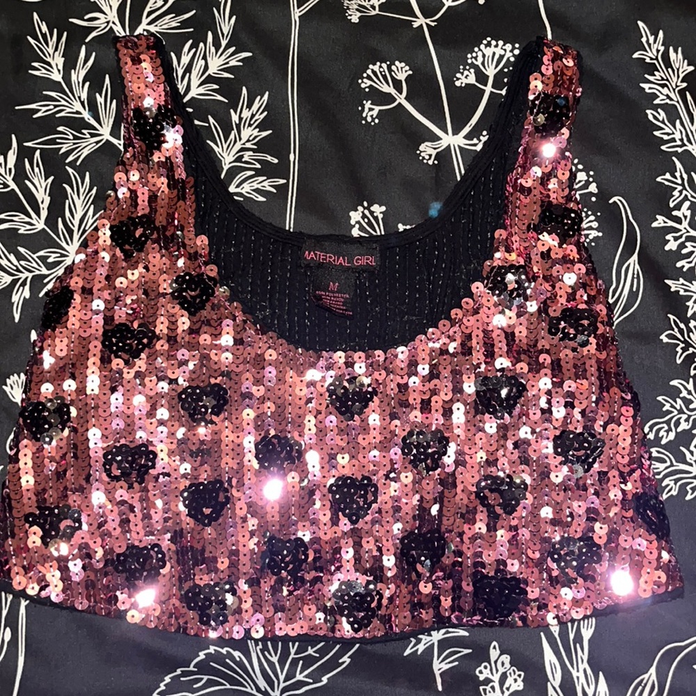 Sequin crop top